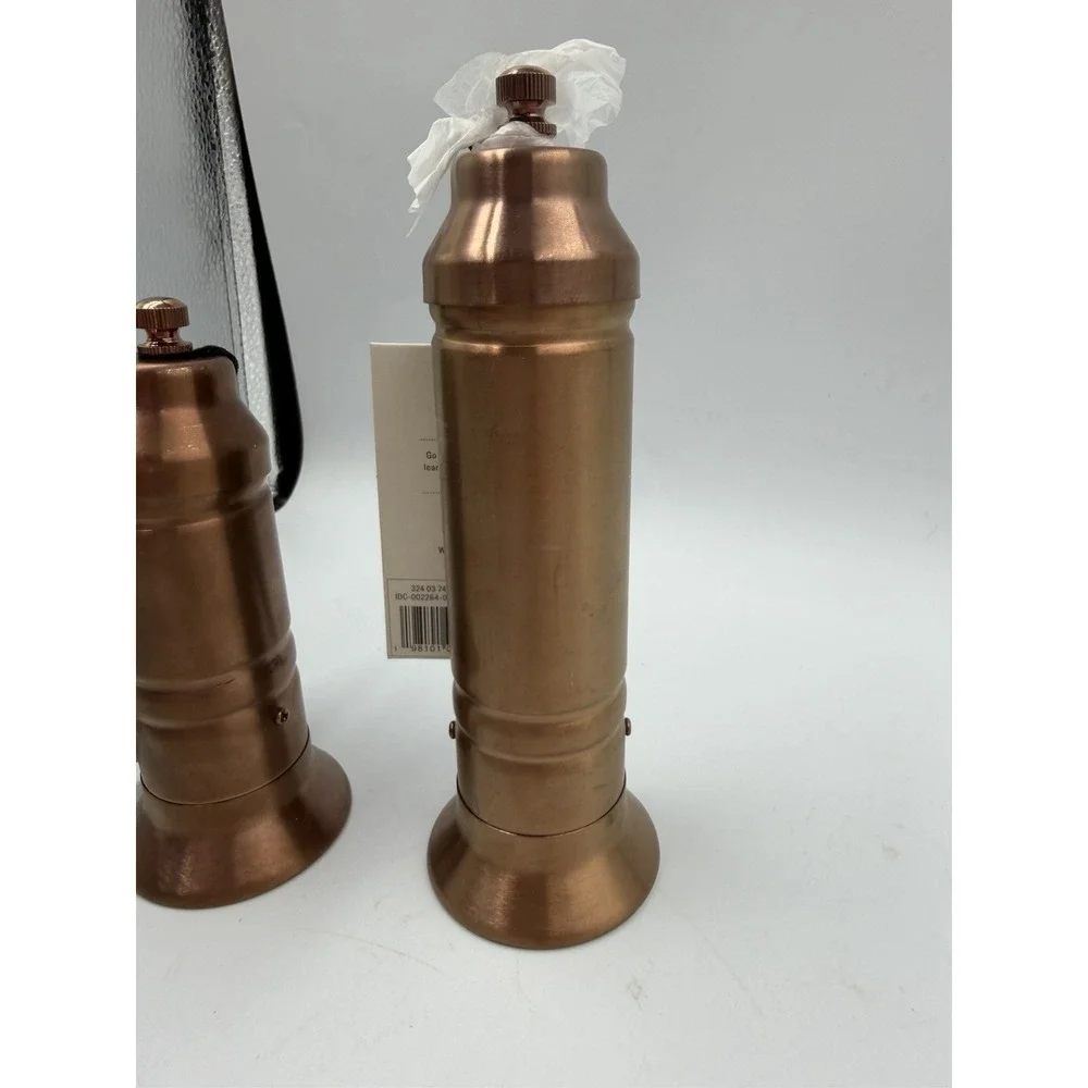 Pair Hearth & Hand With Magnolia Salt & Pepper Copper Finish Crank Grinders NWT - Picture 7 of 16